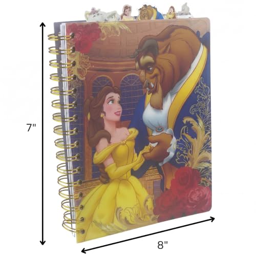 Carnet Journal Disney La Belle et la Bête à spirales de 144 pages lignées