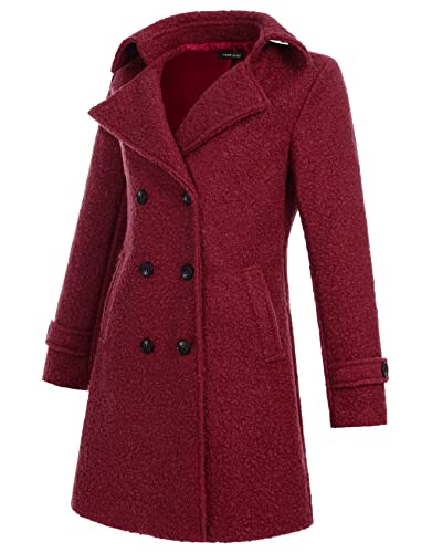 Zarlena Cappotto da donna bouclé doppio petto