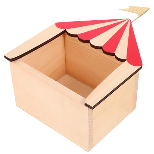 HEATSHAKING Adorno Decorativo para Escritorio Forma de Casita Pequeña Roja, Estante Creativo Multifuncional para Organización y Almacenamiento en Habitación Infantil, Color Aleatorio
