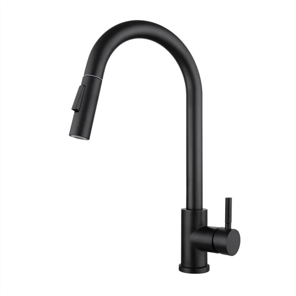 Robinet de cuisine à capteur tactile mitigeur inox noir G9/16