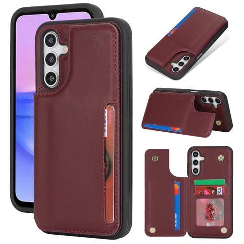 Étui portefeuille pour Samsung Galaxy A15 5G protection cuir anti-RFID homme femme