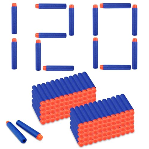 Chiluxendo 120 Piezas Balas, Dardos, Munición de Espuma de Juguete, Proyectiles Munición de Espuma para Niños