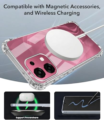 Image of Jkobi Shockproof Crystal-Clear Back Cover for Oppo F31 5G | Oppo F33 5G (Magsafe Wireless Support | Drop & Camera Protection | Hard Polycarbonate)