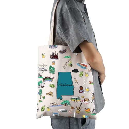 Bolsa Tote de Lona Alabama para Viaje miniatura 2