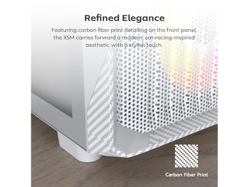 Image of MONTECH X5M High Airflow Micro-ATX Mid-Tower PC Case, 4 ARGB Fans, White