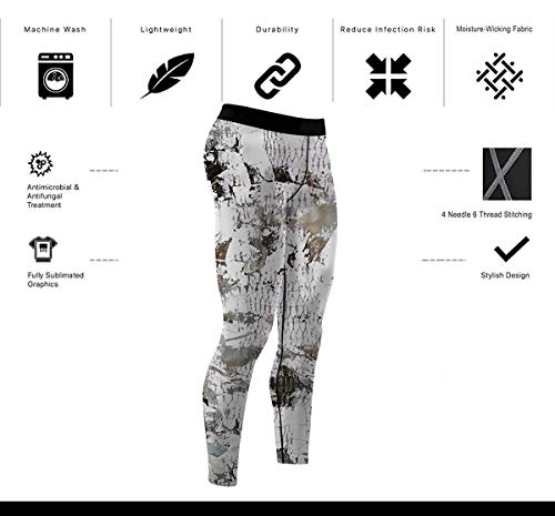 O2Tee Men’s Uv Sun Protection Compression Long Leggings - Skin Tights For Sports, Dragon Beast,Large #TOP2