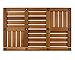 Utoplike Teak Wood Bath Mat, 32 x 20 inch Large Wooden Shower Mat for Bathroom, Non Slip Wood Floor Sturdy Mat for Inside Shower Luxury Spa Home or Outdoor