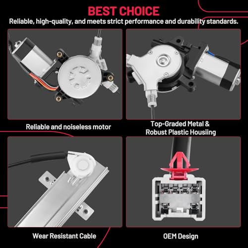 Image of BDFHYK 748-129 Power Window Regulator with Motor Front Left for 2003 2004 2005 2006 2007 2008 Honda Pilot 03 04 05 06 07 08