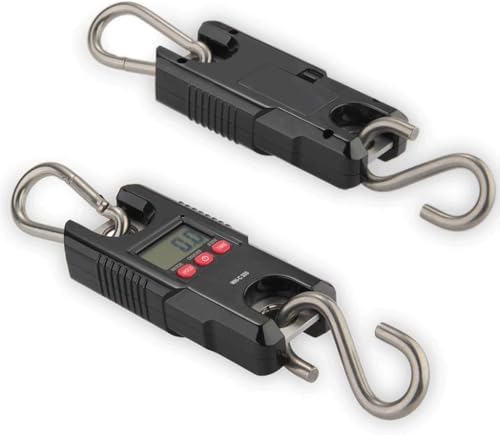 Portable Digital Fish Scale - Electronic Hanging Scale for Weighing Livestock, Pigs & Sheep - Stainless Steel Hook, Accurate, Durable, Easy to Use