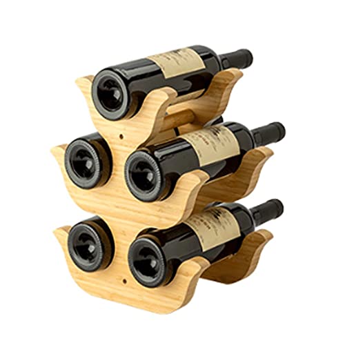 Soporte para botellas de vino de bambú para 10 botellas miniatura 3