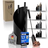 Heimfleiss® Kaminbesteck Schwarz Modern - Schürhaken & Kehrset...