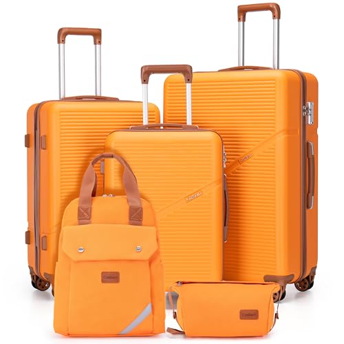 Luggage Sets 5 Piece Suitcases Wheels, Suitcase Set ABS