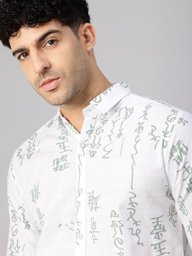 Image of Majestic Man Men's Stylish Unique Print Casual Shirt - Pure Cotton| Full Sleeve | Trendy & Comfortable