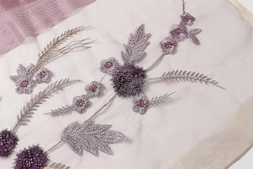 Jeelow Fashion Lightweight Light Silk Wool Scarf Shawl Wrap For Women Floral Embroidery4