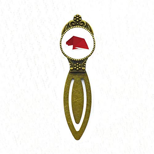 Marque-page rétro Noël rouge : signet livre vintage festif