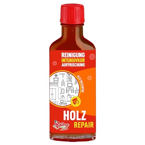 Poliboy Holz Repair - Polish pour meubles marron moyen pour bois laqué - Produit de polissage ravivant les couleurs - 1 x 100 ml - Fabriqué en Allemagne