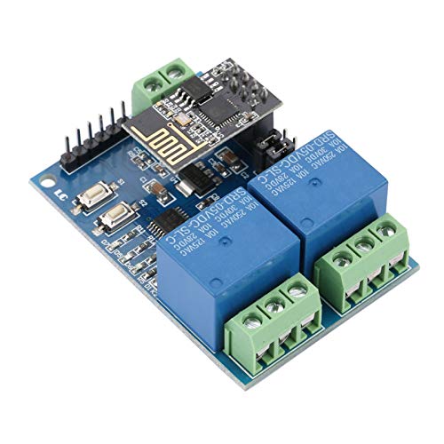 Module de Relais à Double Canal 5V ESP8266, Commutateur à Distance pour Application de Téléphone Intelligent IOT, Accessoire Multifonctionnel pour un Usage Domestique