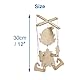 Baker Ross Weihnachtselfe aus Holz, Marionette, 3er-Packung, eigene Holzpuppen basteln, Puppen für Kinder, Holzhandwerk für Kinder zum Zusammenbauen und Verzieren, FE960