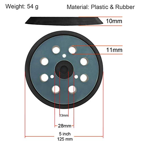 5 Inch Dia 8 Hole Sander Hook and Loop Replacement Sanding Pad For Makita BO5010, BO5030/K, BO5031K, BO5041K, XOB01Z Sander - Thumbnail 2