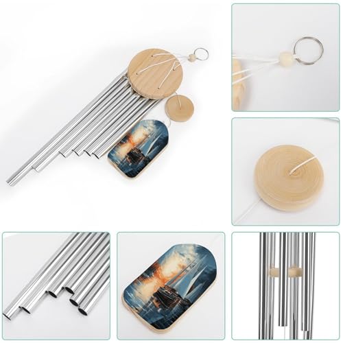 Campanillas de viento de aluminio para jardín como regalo conmemorativo de porche y patio 4