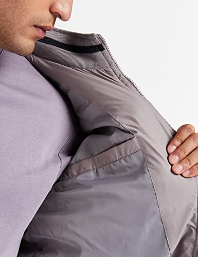 Image of Qube By Fort Collins Men's nylon Standard Length Regular Fit Quilted Bomber Jacket - Winter Warm, Insulated, Ribbed Cuffs, and Stylish Design