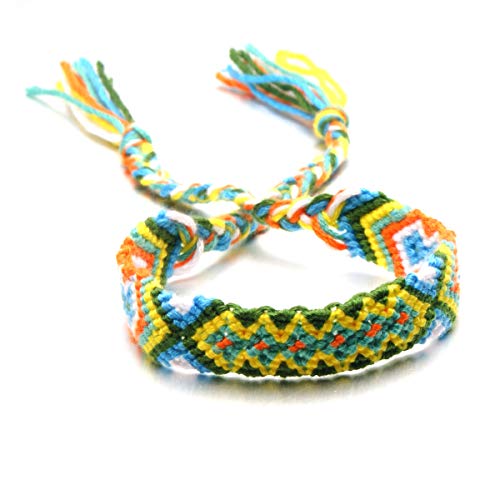 Bracelet tissé de haute qualité en corde verte tressée délicatement