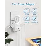 VINTAR Universal Travel Adapter Kit, International Power Adapter with 3 USB Ports (2 USB C) 4 AC Outlets, Type A,C,G,D,I,M Detachable Attachments, Travel Adapter Worldwide for US/EU/UK/India/Africa - Image 5