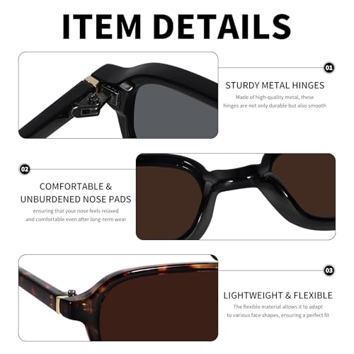 Retro Rectangle Sunglasses for Women Small Trendy 90s Glasses Narrow Skinny Sunnies3