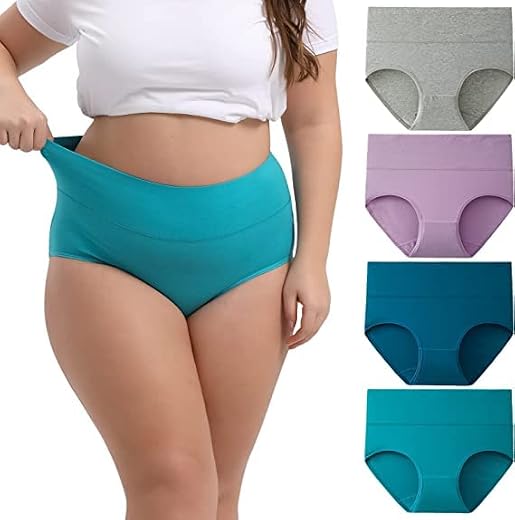 SHAPERX Women Maternity c-Sections Recovery and Support in The Waistband Without Feeling Tight. Pack of 4 Multicolor Plus ...