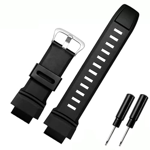 [MURVE] ????????????? PROTREK PRG-260/270/550/250 PRW-3500/2500/5100 ?????????? 18 ??????????????? (Color : Black Silver Buckle,