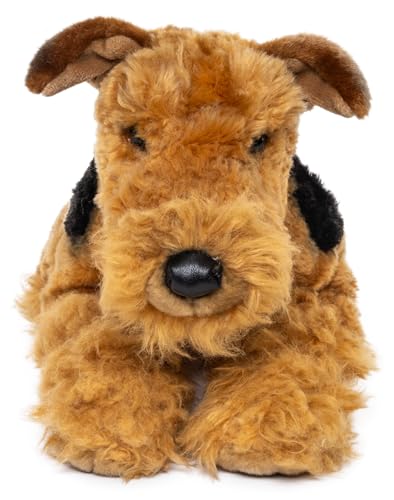 Uni-Toys - Airedale Terrier, liegend - 43 cm (Länge) - Plüsch-Hund - Plüschtier, Kuscheltier