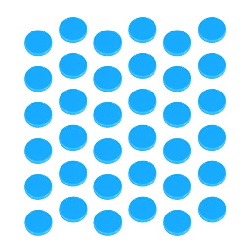 VICASKY 200pcs Colorful Counting Round Chips Plastic Game Pieces for Bingo Educational Games Math Learning Home Schooling and Classroom Activities Blue