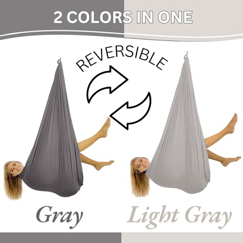 Bradoro Double Layer Reversible Sensory Swing| Outdoor and Indoor Swing For Kids and Adults Up to 260 lbs | Autism Cocoon Swing | Kids Sensory Swing - Image 4