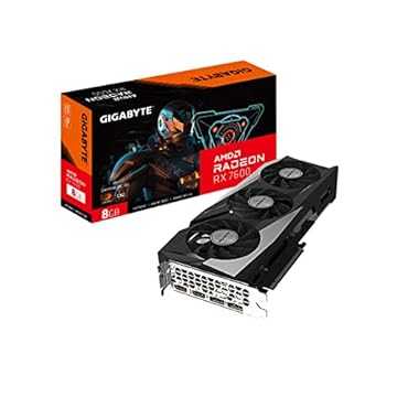 GIGABYTE Placa gráfica GV-R76GAMING OC-8GD Radeon RX 7600 Gaming OC 8G, 3 ventoinhas WINDFORCE 8GB 128-bit GDDR6, placa de vídeo