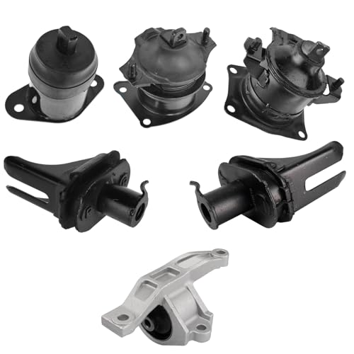 TRQ engine transmission motor mount kit (6pc) for 2007-2008 Acura TL auto