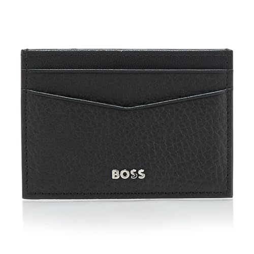 BOSS, Crosstown Cardcase com clipe para dinheiro, brilho preto, tamanho único, Brilho preto, 4 Inch Card Holder, Crosstown Cardcase com clipe para dinheiro