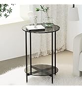 Amazon.co.jp: Artloge ローテーブル ガラス センターテーブル 丸