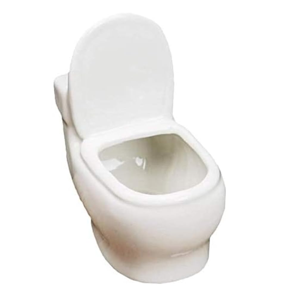 CTRLZS White Ceramic Toilet Plant Pot/Bonsai Pot/Flower Pot/Planter for Women, Mom or Birthdays, Easy to Use
