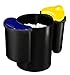 Produktbild CEP 1005160011 Papierkorb, 2 Nasseinsätzen 1x 510 und 2x 515, 516, schwarz mit gelbem deckel