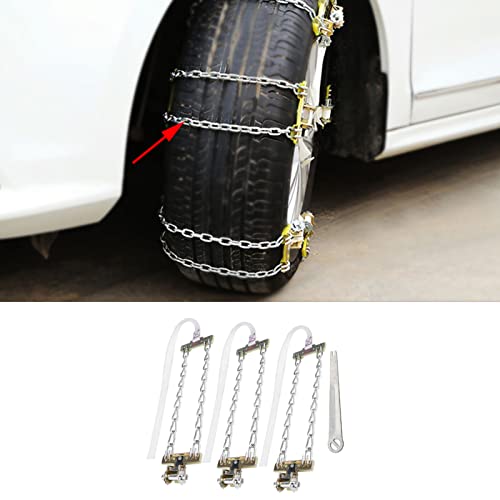 Cadenas de neumáticos antideslizantes para nieve con tres piezas de alta tracción 2