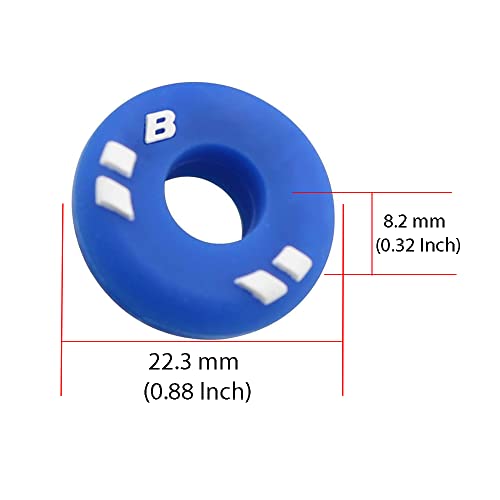 Qpingh 4 Pcs Tennis Racket Vibration Dampener, Tennis Vibration Dampeners, Silicone Tennis Racquet Shock Absorber For Tennis Racket And Strings, Blue #TOP1