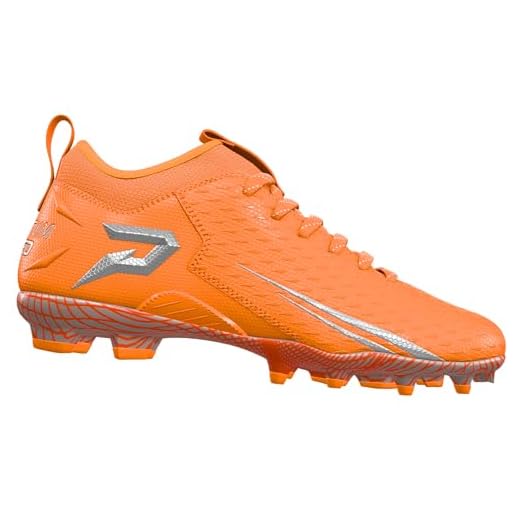 Phenom Elite Quantum Speed 2.0 Football Cleats - Team Colors (Orange, US Footwear Size System, Adult, Men, Numeric, Medium, 8)