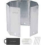 VASTLAND ウインドスクリーン 風防 風よけ リフレクター 40cm キャンプ 焚き火 ウィンドスクリーン シルバー