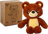 Mighty Mojo Talk Back Bear Plush - Repeats What You Say Super Fast, Mimicry Electronic Record, Talk Back Toy for Kids, Perfect Early Learning Gift