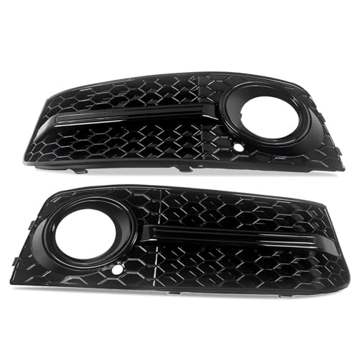 Grilles feux antibrouillard Audi A4 B8 style RS4 nid d'abeille noir pour la route