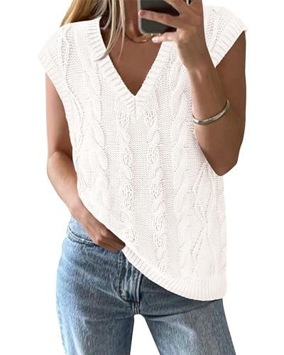 BTFBM Women's Oversized Sweater Vest 2025 Fall V...