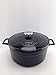 LAVA Cookware Folk - Casseruola rotonda in ghisa smaltata, 28 cm, colore: Nero