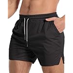 Aolesy Men's Gym Workout Shorts 5"/7"/10" Lightweight Bodybuilding Athletic Shorts Running Training with Zip Pockets