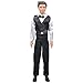 Produktbild E-TING 3Pcs Bräutigam Hochzeit Formale Smoking Business Gentleman Anzüge Weste Kleidung für Ken Doll , Schwarze Weste - Weißes Hemd - Schwarze Hose , Puppe & Schuhe Nicht Inbegriffen