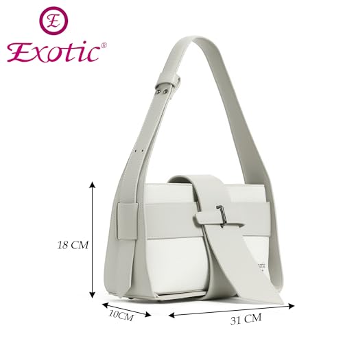 Image of EXOTIC Premium Weave & Leather Textured Buckle Sling Bag I Shoulder Bag Handbag for Work | Ladies purse | Stylish Shoulder Bag | Gift For Ladies